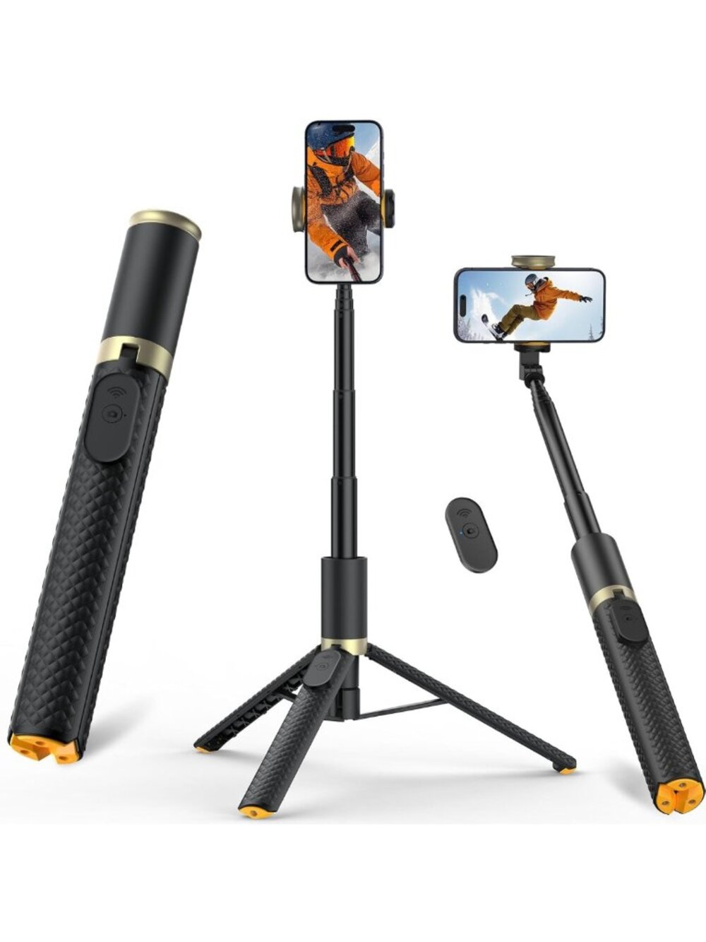 Adjustable Phone Tripod & Selfie Stick with Remote - Stable, Durable & Versatile